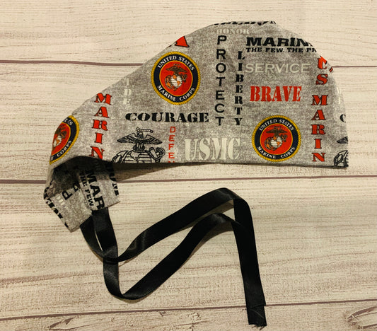 Custom Made “US Marine” Scrub Cap